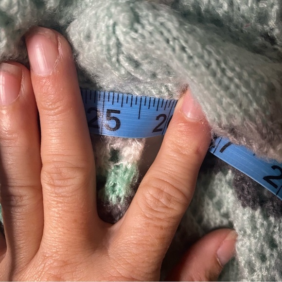 Xhilaration Target Green knit Striped crop Sweater Medium - Picture 6 of 7